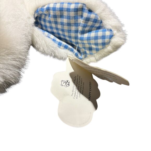 Kellytoy Easter Bunny Plush Stuffed Animal Blue Outfit Vintage 14" - Picture 4 of 10